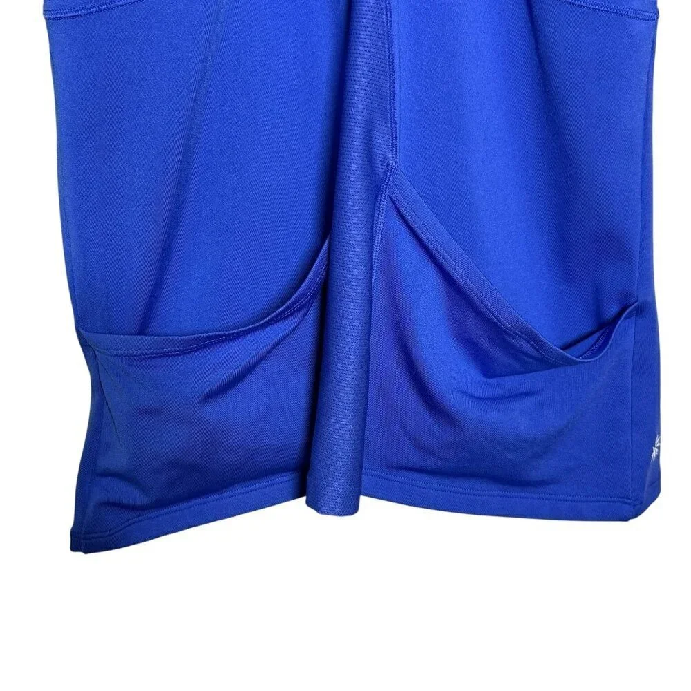 Athleta Womens Royal Blue Racerback Tank Top 1X With Pockets Polyester/Spandex B